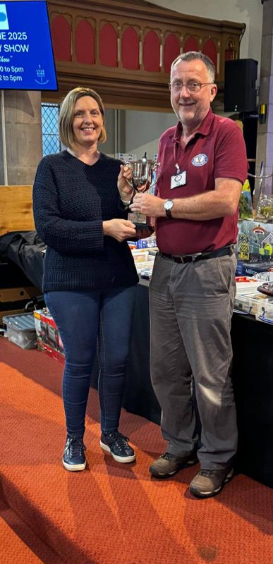 Stan receiving the Greenock Cup
